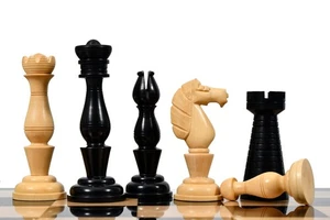 Grand Divan Chess Pieces Simpson's-in-the-Strand Ebony & Boxwood 4.2" King - Picture 1 of 6