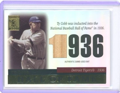 2004 TY COBB TOPPS TRIBUTE HALL OF FAME GAME USED BAT RELIC!!B - Image 1 of 2
