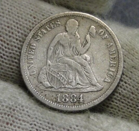 1884S Seated Liberty Dime Cover