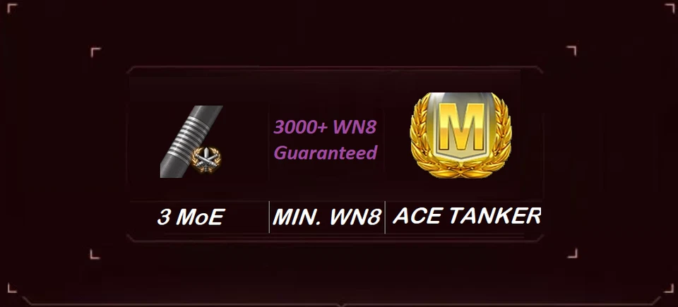 World Of Tanks BOOST | 3 MoE Mark of Excellence | 72h | Not Bonus Code | WOT MOE - Bild 1 von 1