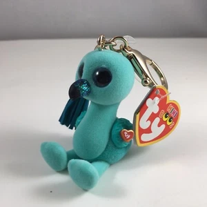 NUOVO 2020 TY Beanie Boos Mini Boo clip chiave metallo da collezione WILLIAM il fenicottero - Foto 1 di 5