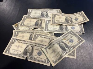 1957 1957A 1957B One Dollar • DAMAGED Cull • Silver Certificate Note • $1 Bill - Picture 1 of 1