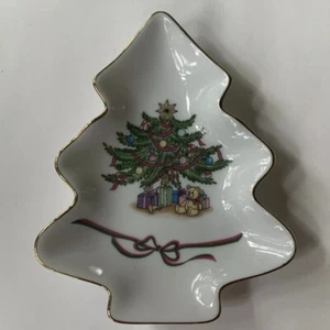 Bandeja de plato de caramelo de porcelana fina para árbol de Navidad vintage de Japón Russ - Imagen 1 de 5