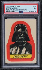 1983 Topps Star Wars: Return of the Jedi Stickers Darth Vader #34 PSA 7 12p5