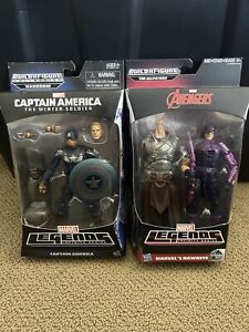 HASBRO Marvel Legends Captain American & Marvels Hawkeye Bundle New W/ BAFS