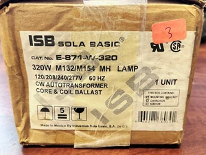ISB Sola E-871-W-320, 320W M132/M154 MH Metal Halide Lamp Pulse Start Ballast - Picture 1 of 5