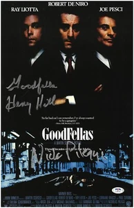 Henry Hill & Nicholas Pileggi Signed Goodfellas 11x17 Poster PSA/DNA #AJ60156 - Picture 1 of 1