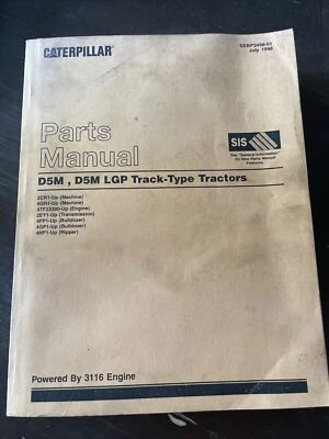 CAT Caterpillar D5M & LGP PARTS MANUAL BOOK CATALOG TRACTOR BULLDOZER sn 3CR 6GN - Image 1 of 4