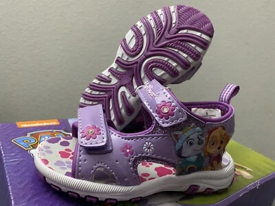 Sandalias de gancho y lazo con luces Paw Partol para niñas pequeñas - talla 6 - nuevas en caja Foto 1 de 4