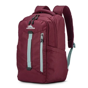 High Sierra Backpack with Device Sleeve and Adjustable Straps, Maroon (Open Box) - Picture 1 of 6