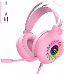MAMBASNAKE M10 3,5mm Cuffie da Gioco Cablate RGB Retroilluminazione Cancellazione Rumore per PS4 - Foto 1 di 14