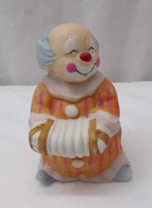 Vintage Jasco Porcelain Clown Playing Accoridion Squeeze Box Bell Hand Painted - Picture 1 of 9