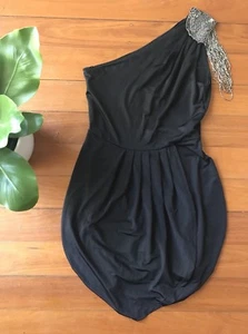 ❤️❤️ Women’s VALLEY GIRL Sz S One Shoulder Black Dress ❤️❤️ - Picture 1 of 12
