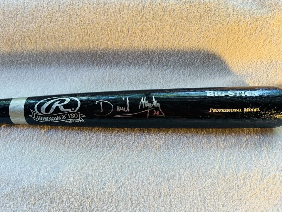 Bate de béisbol autografiado por Daniel Murphy 2015 de los Mets de Nueva York NLCS MVP All-Star certificado de autenticidad Foto 1 de 3