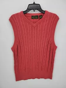 Orvis Sweater Weste Herren Large Signature Collection Rot Zopfmuster Pullover - Bild 1 von 8