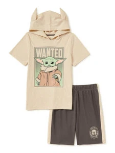 DISNEY STAR WARS GROGU  "WANTED" BOYS 2 PIECE OUTFIT SIZE 4 5 6 8 10 NEW - Picture 1 of 1