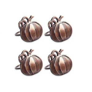 DII Holiday Tabletop Collection Decorative Napkin Ring Set, Rustic Harvest New - Picture 1 of 13