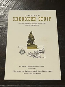 1968 75th Anniversary #1360 First Day Ceremony Program 6c Cherokee Strip Stamp - Picture 1 of 4