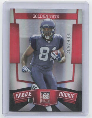 2010 Donruss Elite #156 Golden Tate RC Rookie #409/999 - Image 1 of 2