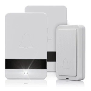 Quality Sound Door Chime Kit Wireless Doorbell with LED Flash Waterproof Plugin - Picture 1 of 7