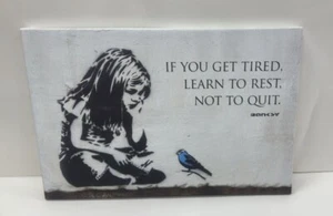 BANKSY CANVAS PICTURE QUOTE PRINT WALL ART 60cm x 40xcm - Picture 1 of 1