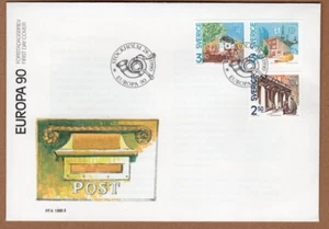 Sweden 1990 europa cept - architecture - postal buildings - FDC - Picture 1 of 1