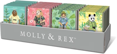 Punch Studio E8 Molly & Rex Pocket Note Pad 3x4in - Tourist Animals Choose - Image 1 of 2