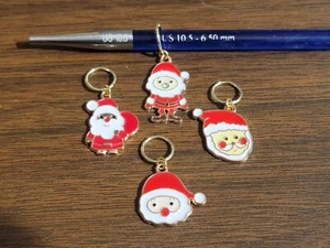 Stitch Markers Christmas Santa Charms Knitting Up to US 10.5 6.5mm #014 - Picture 1 of 2