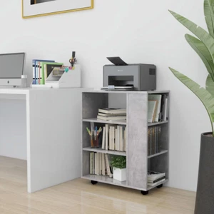 vidaXL Mobiletto con Ruote Grigio Cemento 60x35x75cm Legno Multistrato - Foto 1 di 1