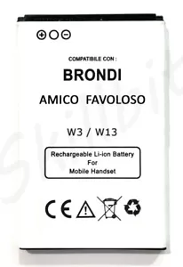 BATTERIA PER BRONDI AMICO FAVOLOSO BIGFP600AB NOK W3 N70 BL-5C W13 1100 mAh NUOV - Imagen 1 de 3