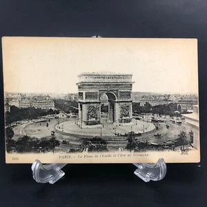 VTG Postcard Arc de Triomphe Paris France Post Card Souvenir Ephemera Antique  - Picture 1 of 6