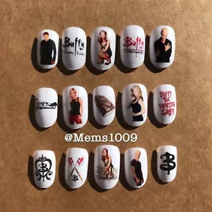 Calcomanías de arte en uñas Buffy The Vampire Slayer (calcomanías de agua) Calcomanías de arte en uñas Buffy - Imagen 1 de 2
