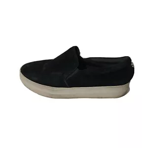 Steve Madden Slip-on Loafers Shoes Suede Leather Women Size 7.5 Black - Picture 1 of 9