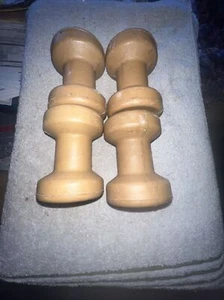 LOT of 4  4” Spool Keel Rollers, 5/8” s.d., Tan - Picture 1 of 5