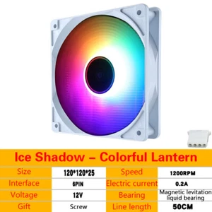 CPU Fan 4PIN PWM Silent Chassis Fan Infinite Mirror Light Sync Case Cooler Fan - Bild 1 von 16