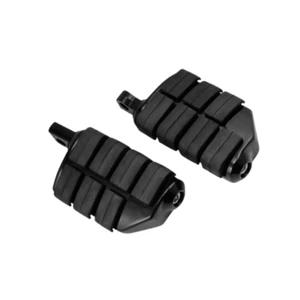 Gloss Black Motor Foot Pegs Footrest for Harley Sportster Touring Custom Dyna - Picture 1 of 3