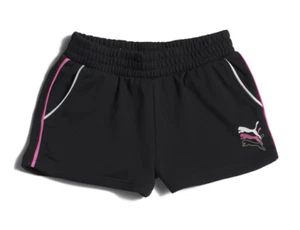 Puma, Kids Girls Athletic Sweat Shorts 2 front pockets, Black, Size 5, NWT - Picture 1 of 2