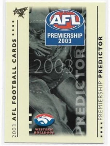 2003 Select XL Premiership Predictor (PC16) WESTERN BULLDOGS :::: - Picture 1 of 1