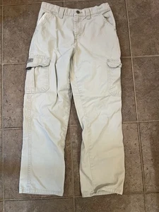 Wrangler 14 Regular Straight Leg Adjustable Waist Cargo Pants Relaxed Lite Khaki - Picture 1 of 15
