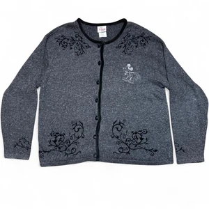 Cárdigan de colección The Disney Store Mickey Mouse gris mezcla de lana para mujer talla grande - Imagen 1 de 5