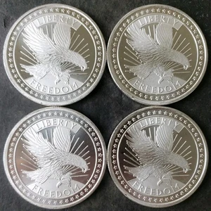 Lot of Four SD Bullion 1oz Silver Freedom Rounds - Picture 1 of 3