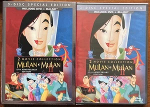 Disney Mulan 15th Anniversary Edition Mulan II 3 Disc DVD BluRay Special Edition - Picture 1 of 3