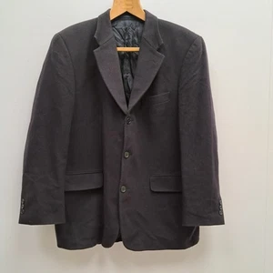 Tom English Virgin Cashmere & Merino Wool Blend Navy 42"R - Picture 1 of 8