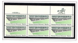 Scott #2109 Vietnam Veterans Memorial Zip Block of 6 Stamps - MNH UR from album - Picture 1 of 1