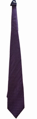 Corbata DKNY Para Hombre Borgoña y Negra Geométrica Larga 100% Seda Hecha en EE. UU. Foto 1 de 4