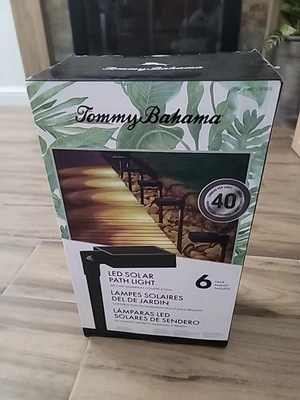 TOMMY BAHAMA 40 LUMENS SOLAR LED PATH LIGHT (PACK OF 6)  NEW IN BOX . - Image 1 of 4