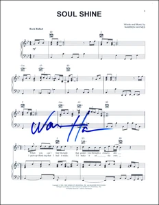 Warren Haynes The Allman Brothers Band Signed Autograph Soul Shine Sheet Music - Picture 1 of 4