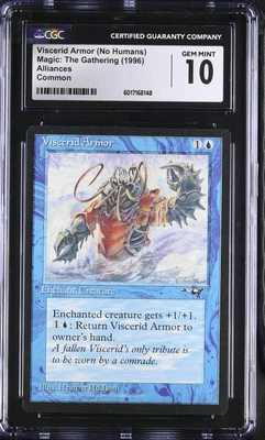 VISCERID ARMOR No Humans Alliances CGC 10 Gem Mint MTG [Nostalgium] - Image 1 of 2