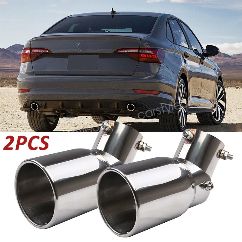For VW Jetta GLI MK6 MK7 Car Exhaust Pipe Tip Rear Tail Throat Muffler 1.5-2.1" Foto 1 de 4