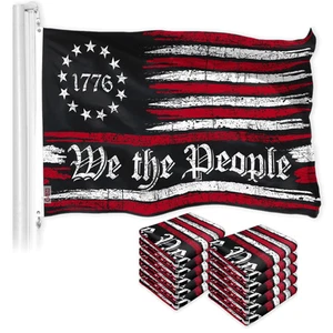 Confezione da 10: We the People Bandiera Americana 3x5 Ft LiteWeave Serie Pro Stampata - Foto 1 di 5